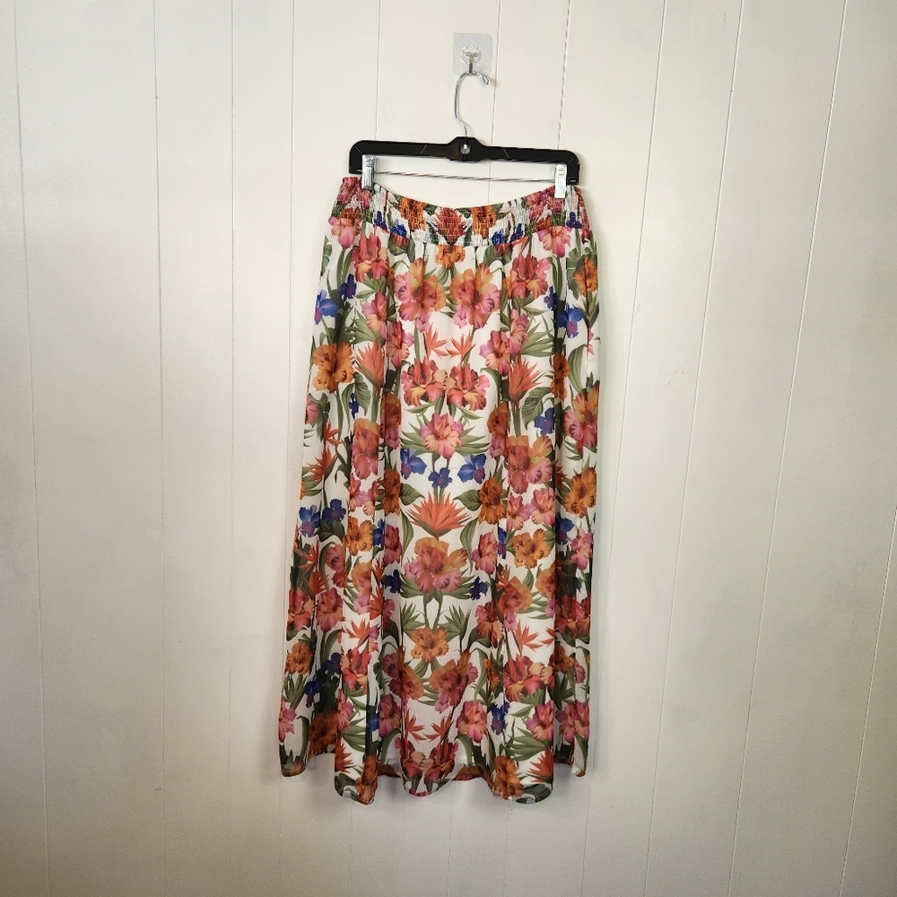 I.N.C. International Concepts Women's Floral Pull-On A-Line Maxi Skirt Large - Picture 5 of 11